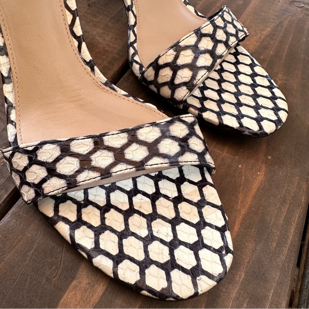 Via Spiga High Heel Sandals | Size 9.5M (EU 39.5) | Snakeskin Print | Excellent - Picture 5 of 11